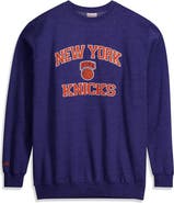 Mitchell & Ness Men's Mitchell & Ness Heather Blue New York Knicks Hardwood Classics Big & Tall Crewneck Sweatshirt