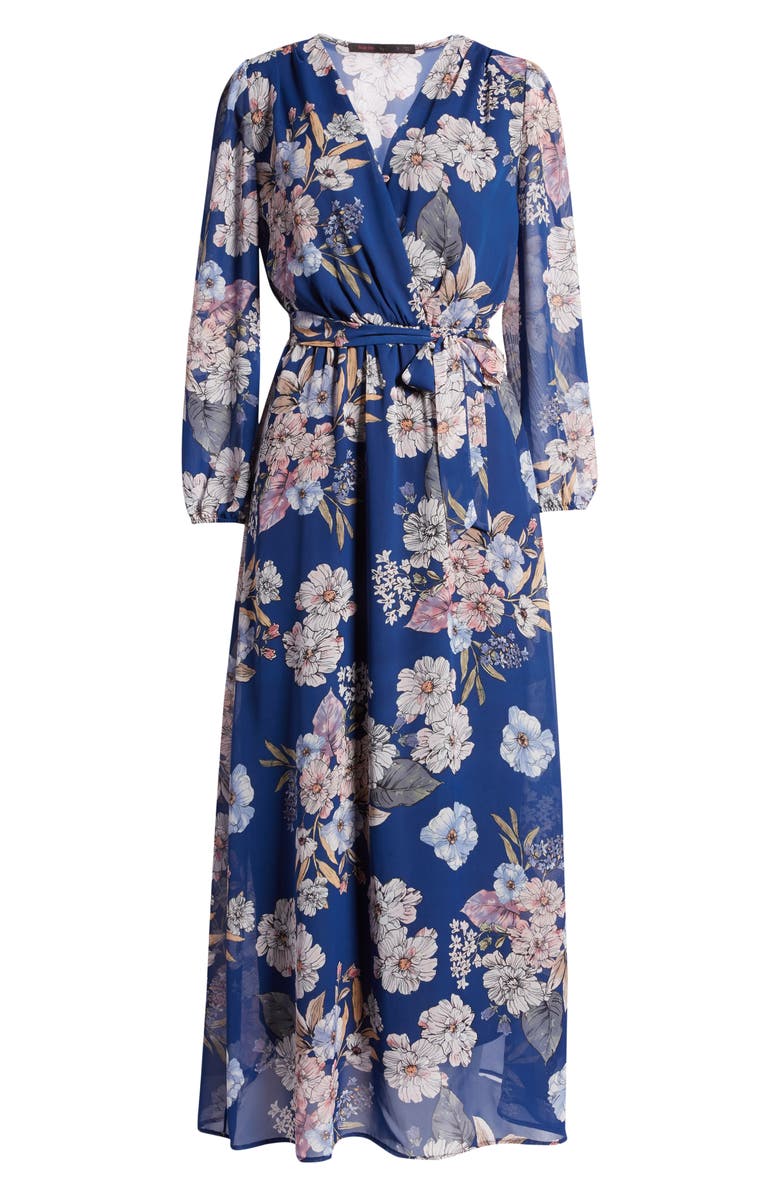Fraiche by J Megan Floral Long Sleeve Dress, Alternate, color, Megan