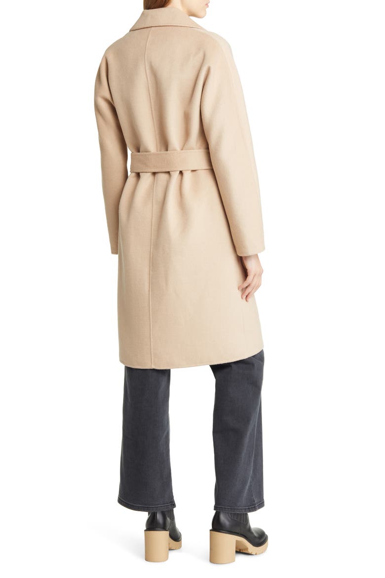 Sloan Belted Wool Blend Overcoat, Alternate, color, SAND