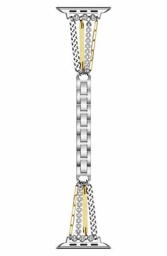 The Posh Tech Leo Mixed Chain Stainless Steel Apple Watch® Bracelet Watchband