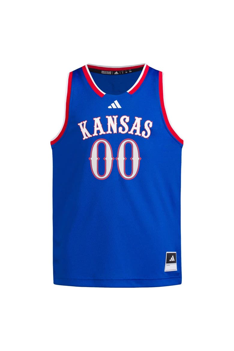 Youth adidas #00 Royal Kansas Jayhawks Swingman Jersey, Alternate, color, Royal