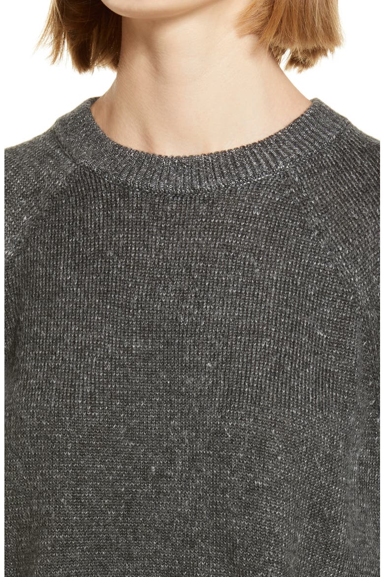 Carly Pop Stripe Pullover, Alternate, color, GREY STONE HEATHER