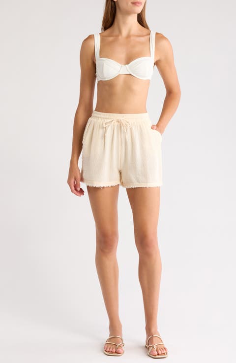 Tie Waist Cover-Up Shorts