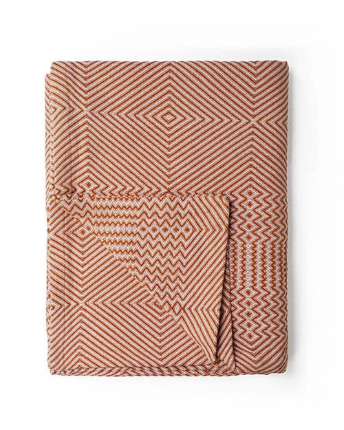 Mungo Throw Cotton Whalebone Blanket In Copper