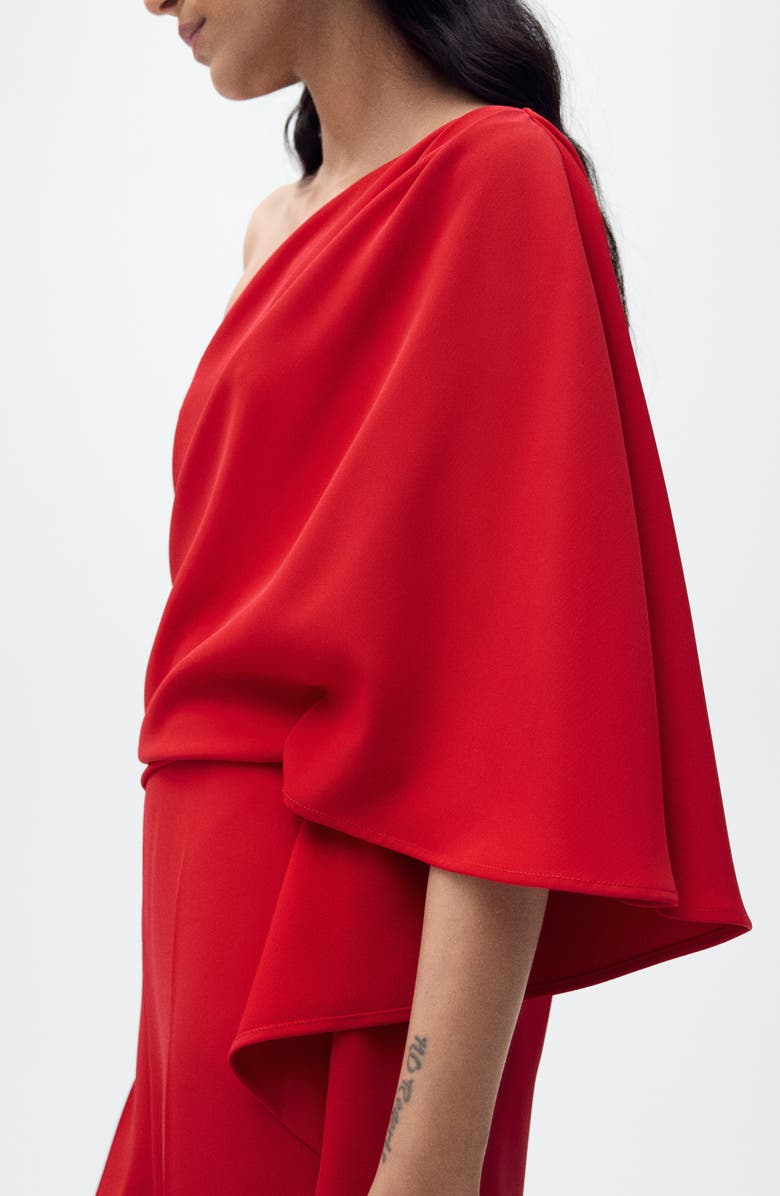 MANGO Asymmetric One-Shoulder Jumpsuit, Alternate, color, 