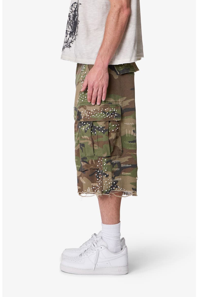 Pearled Camo Cargo Shorts, Alternate, color, CAMO