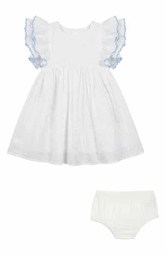 Pippa & Julie Dot Ruffle Sleeve Dress & Bloomers Set