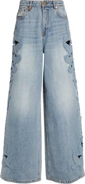 Zimmermann Alchemy Appliqué Relaxed Flare Leg Jeans