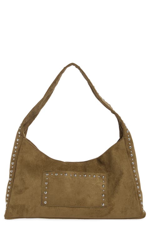 Faux Suede Shoulder Bag