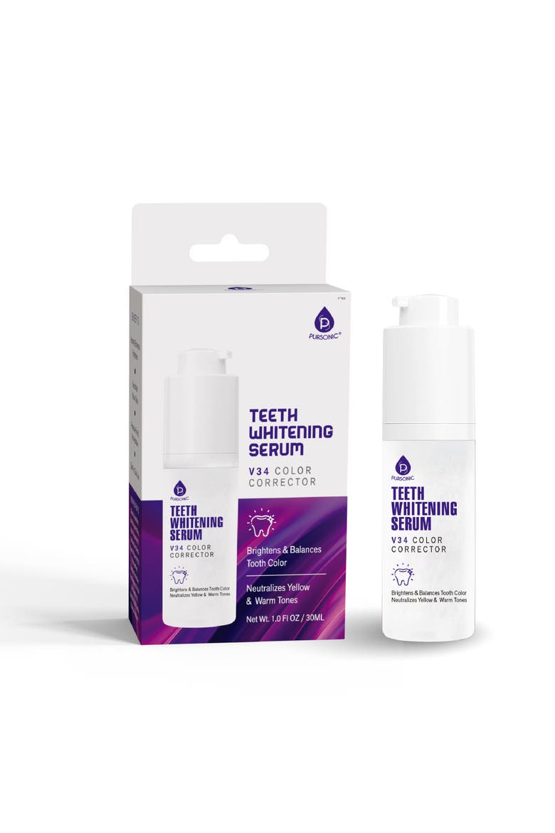 Teeth Whitening Serum with V34 Serum, Main, color, White