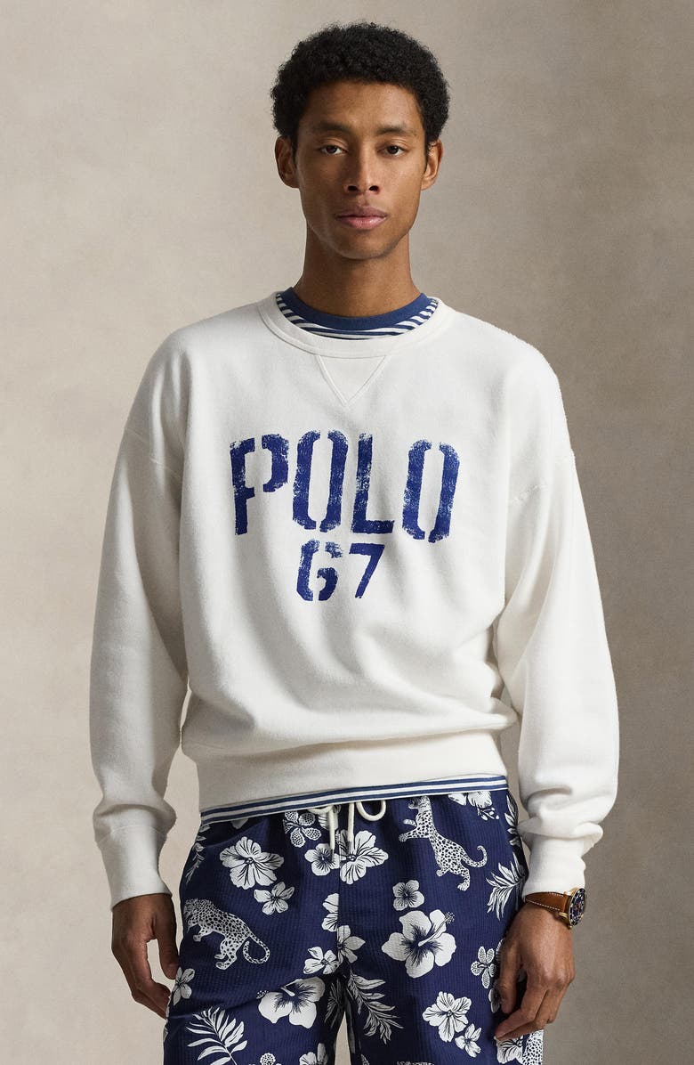 Polo Ralph Lauren Vintage Fit Graphic Sweatshirt, Alternate, color, Nevis