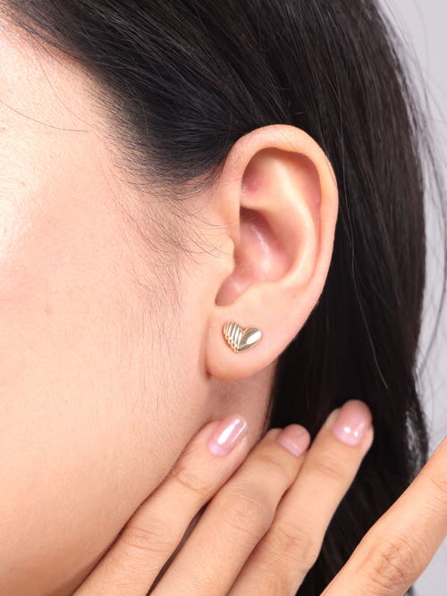 Devata Sweet Heart Stud Earrings In Gold