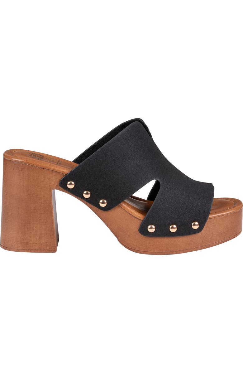 GOOD CHOICE NEW YORK Cocktail Cutout Platform Mule, Alternate, color, Black