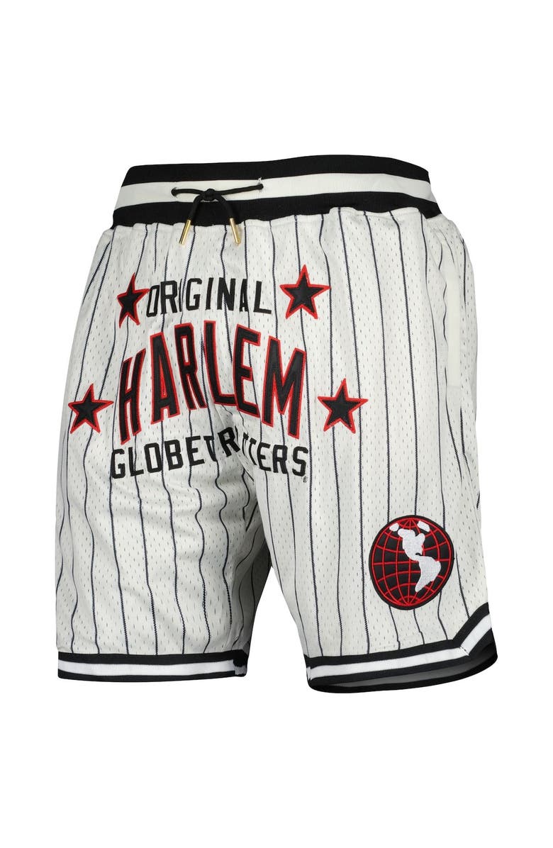 RINGS & CRWNS Men's Rings & Crwns White Harlem Globetrotters Triple Double Swingman Shorts, Alternate, color, White