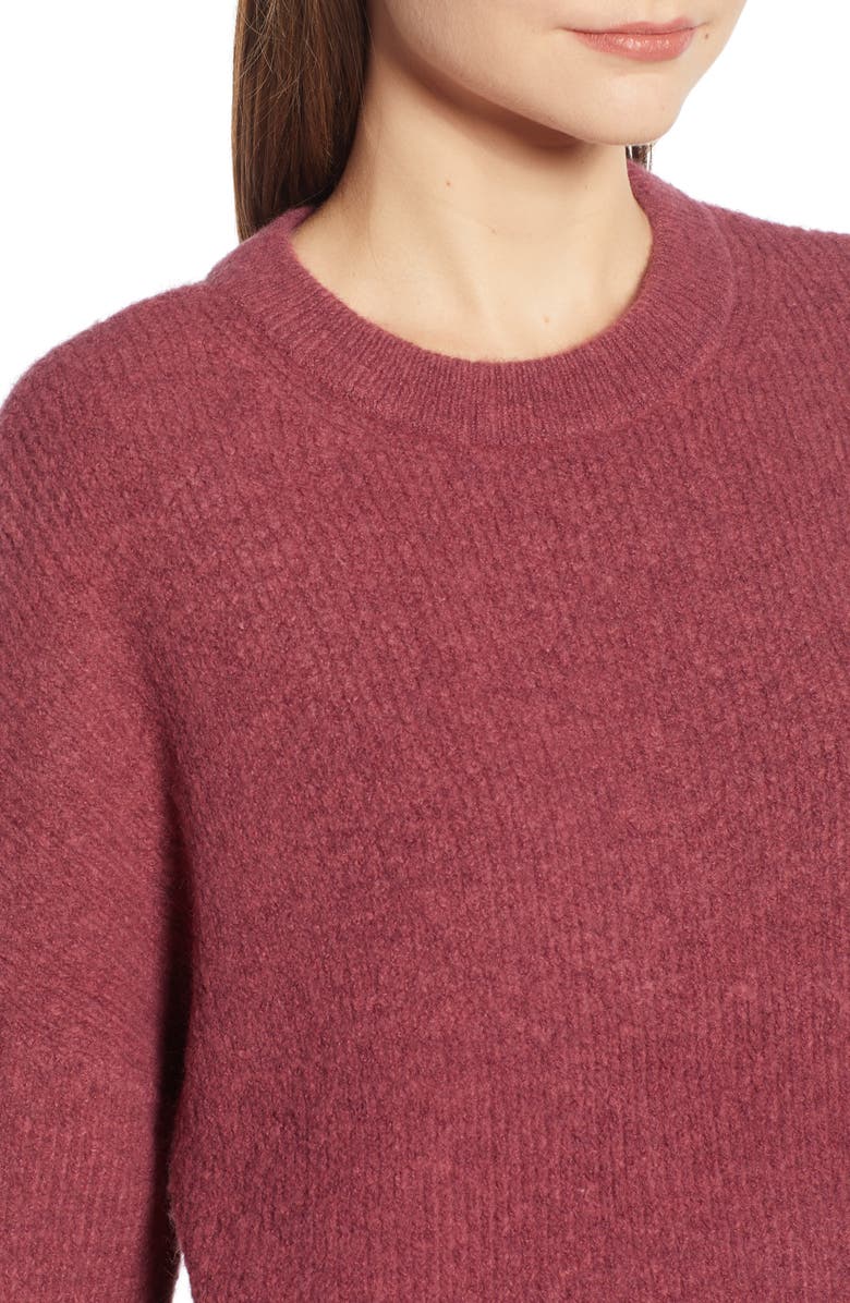 Something Navy Fuzzy Oversize Sweater, Alternate, color,