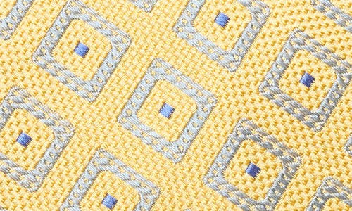 Ted Baker London Consort Diamond Print Silk Blend Tie In Yellow