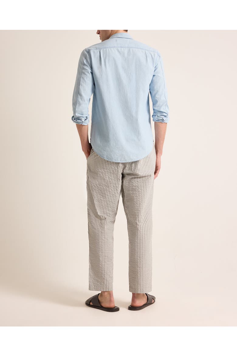 Sonoran Seersucker Relaxed Fit Seersucker Stripe Trousers, Alternate, color, ELEPHANT GREY/LATTE STRIPE