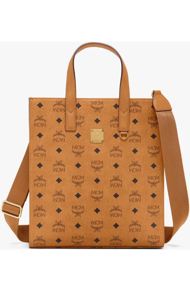 MCM Aren Tote in Visetos, Main, color, Cognac