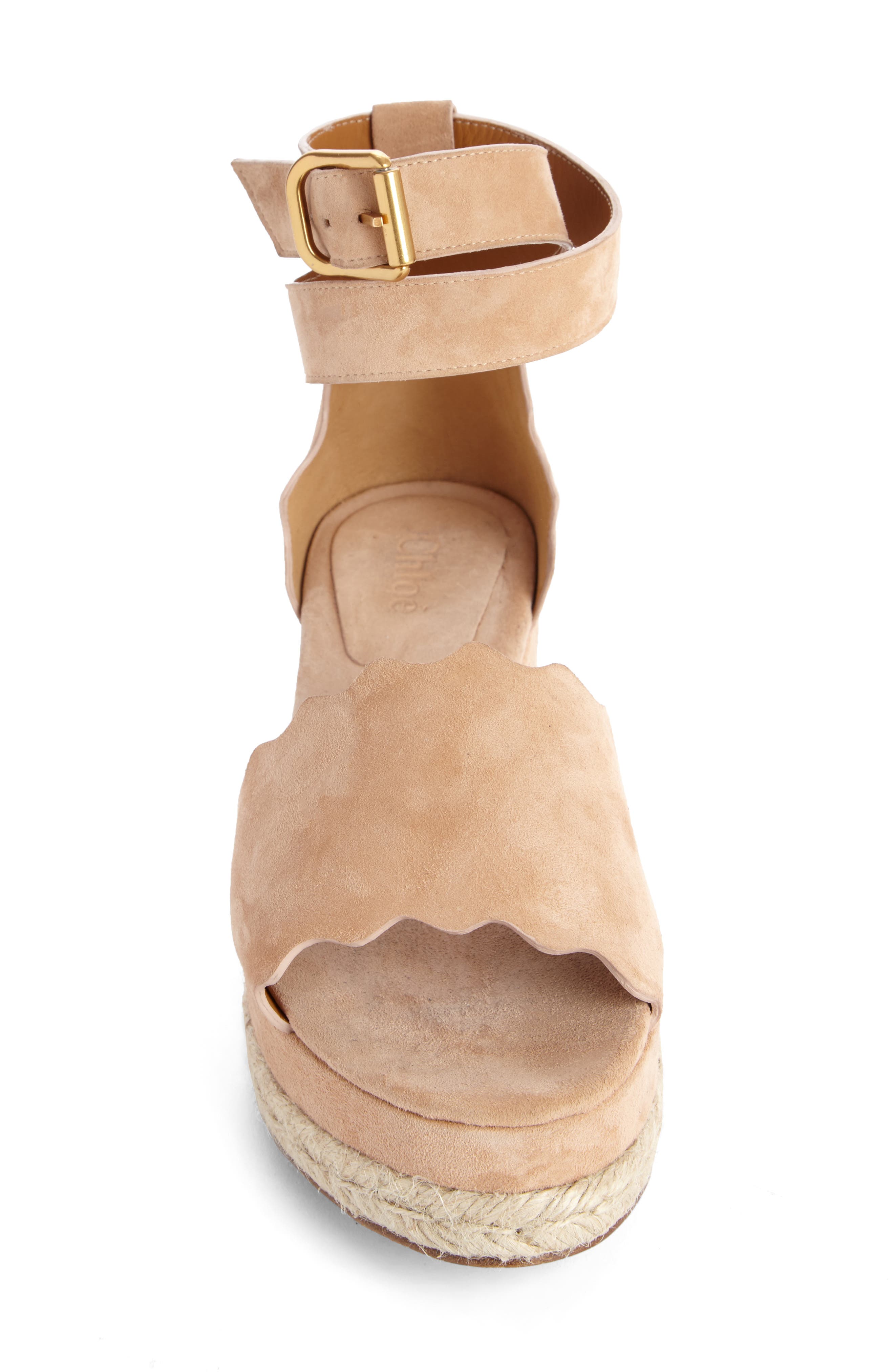 Lauren Espadrille Wedge Sandal, Alternate, color, BEIGE SUEDE