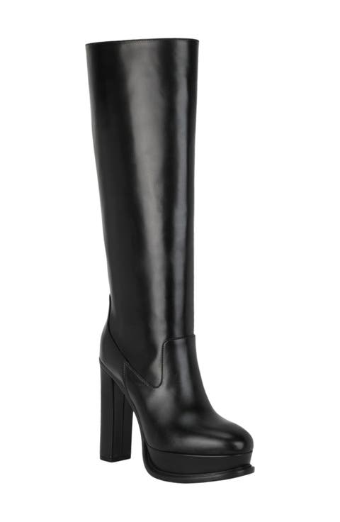 Leather Knee High Boot (Women)