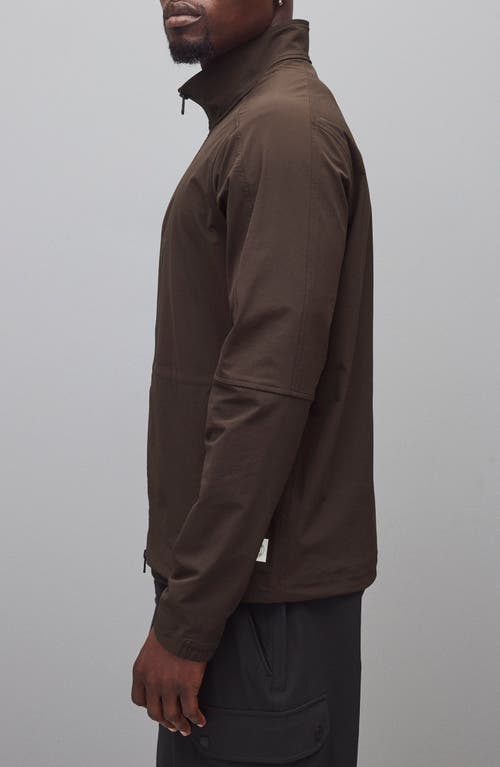 Reigning Champ Stretch Nylon Oxford Team Jacket In Brown