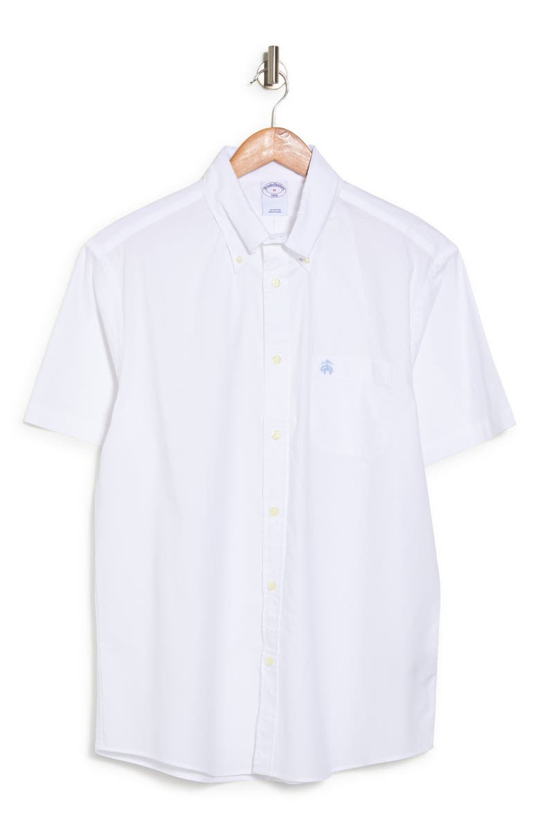 Brooks Brothers Sport Fit Short Sleeve Cotton Shirt, Alternate, color, 