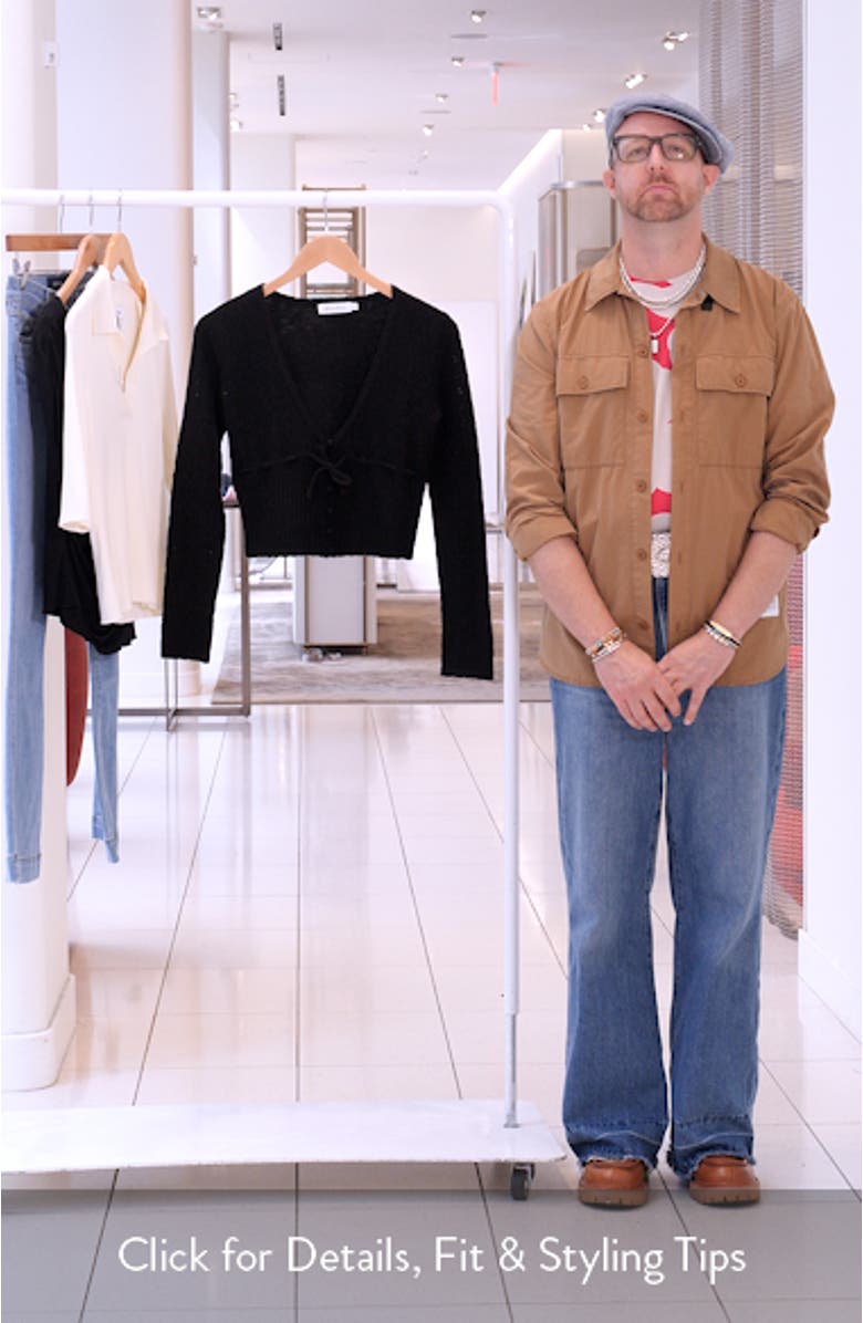 Crop Pointelle & Rib Sweater, sales video thumbnail