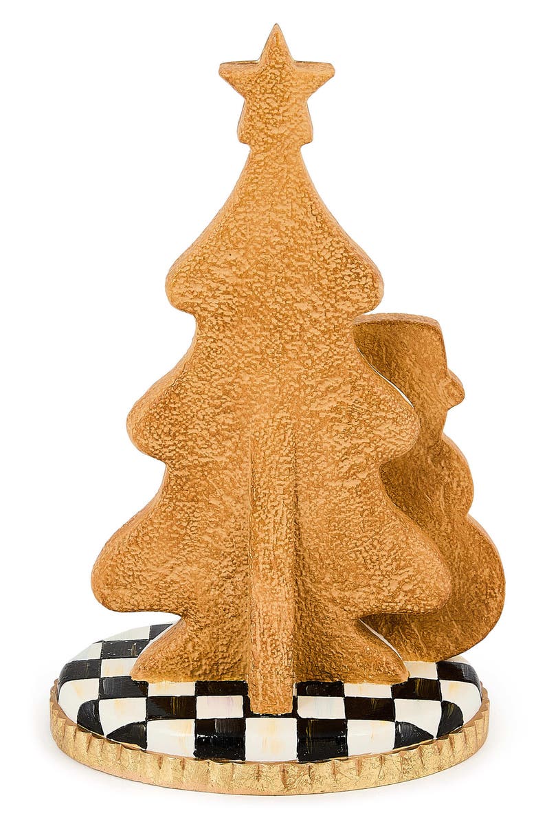 MACKENZIE CHILDS Gingerbread Small Handmade Snowman & Tree Figurine, Alternate, color, White
