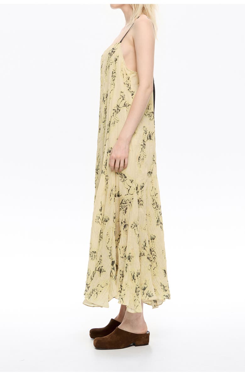 Bimba y Lola Notebook Pleated Asymmetric Dress, Alternate, color, Notebook Light Yellow