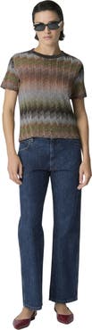 Missoni Viscose Lamé Crew-neck T-shirt With Snake Motif