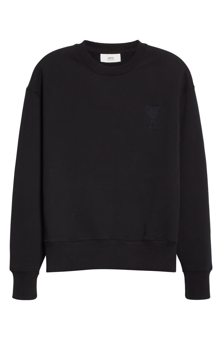 AMI PARIS AMI Alexandre Mattiussi Ami de Coeur Embroidered Organic Cotton Sweatshirt, Alternate, color, 