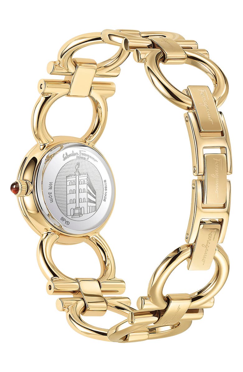 FERRAGAMO Salvatore Ferragamo Double Gancini Bracelet Watch, 22mm, Alternate, color,