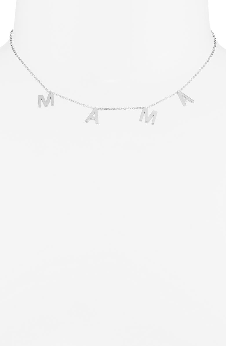 THE SIS KISS Mama Necklace, Alternate, color, Silver No Crystals