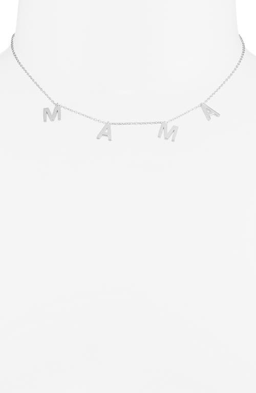 The Sis Kiss Mama Necklace In Metallic