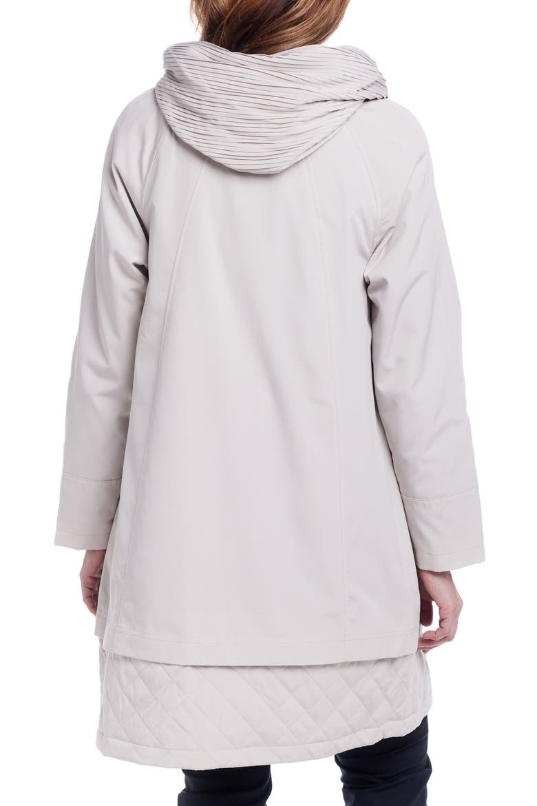 Water Resistant Hooded Rain Coat, Alternate, color, PEYOTEE