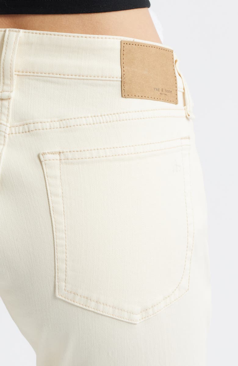 rag & bone Dre Low Rise Slim Boyfriend Jeans, Alternate, color, Ecru