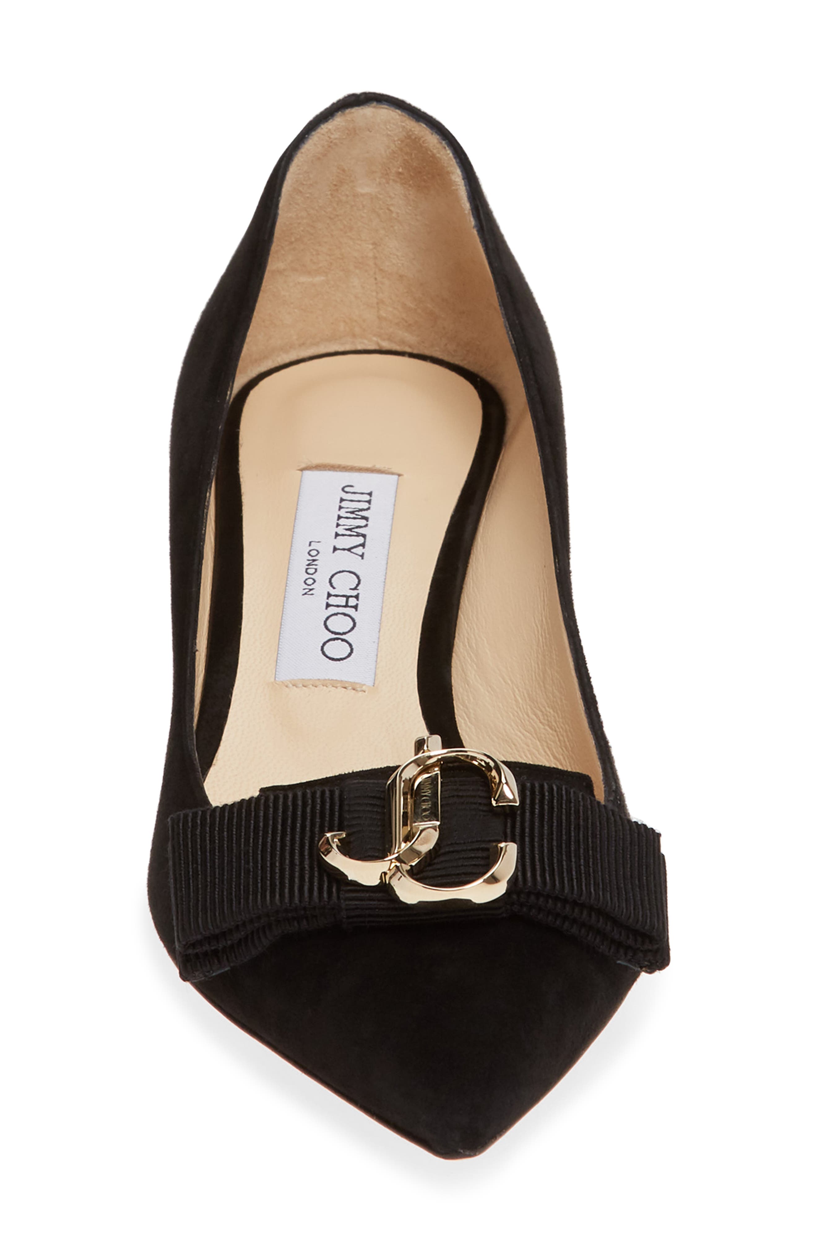Jimmy Choo Ari Logo Buckle Pointed Toe Pump, Alternate, color, 