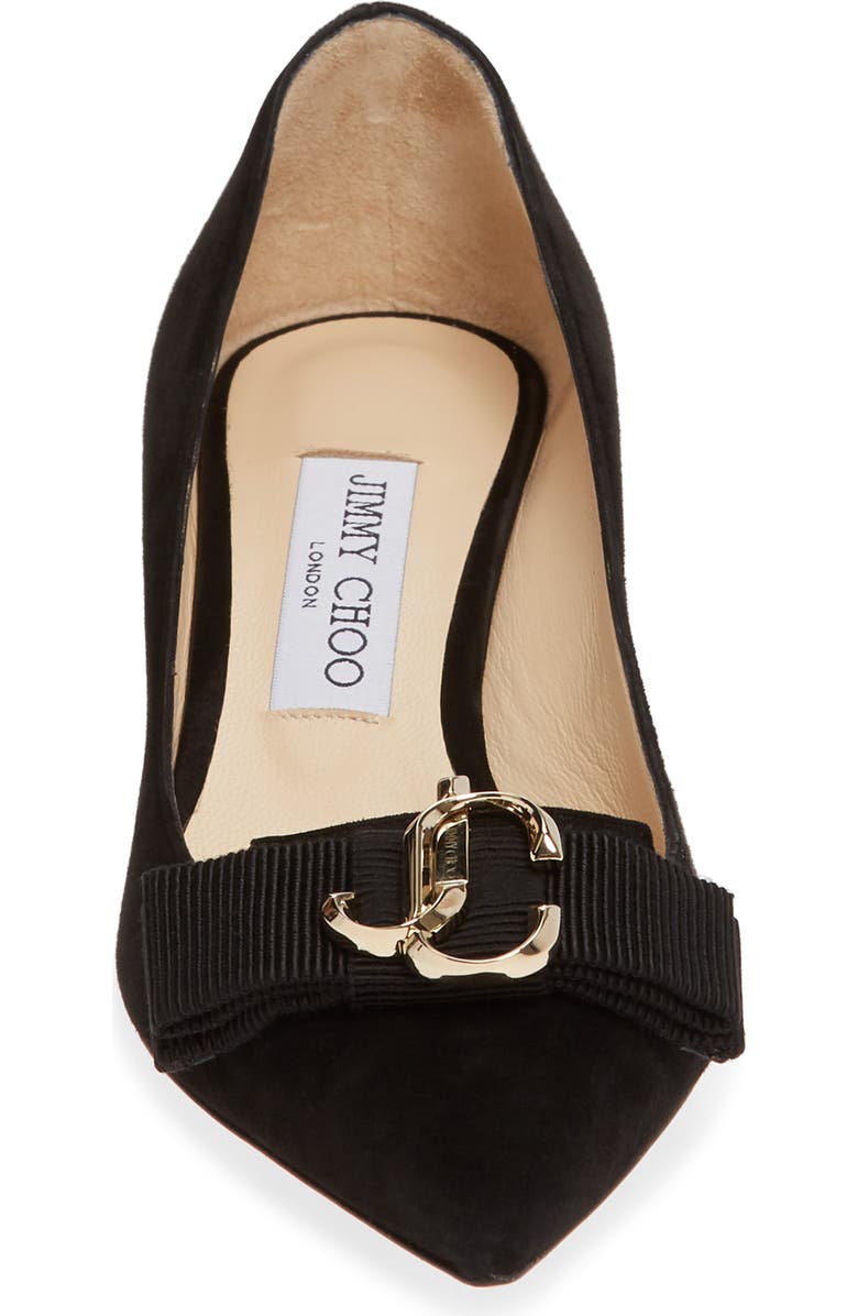 Jimmy Choo Ari Logo Buckle Pointed Toe Pump, Alternate, color,