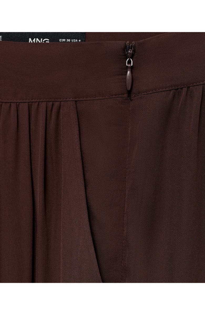 MANGO Tie Cuff Balloon Pants, Alternate, color, Chocolate