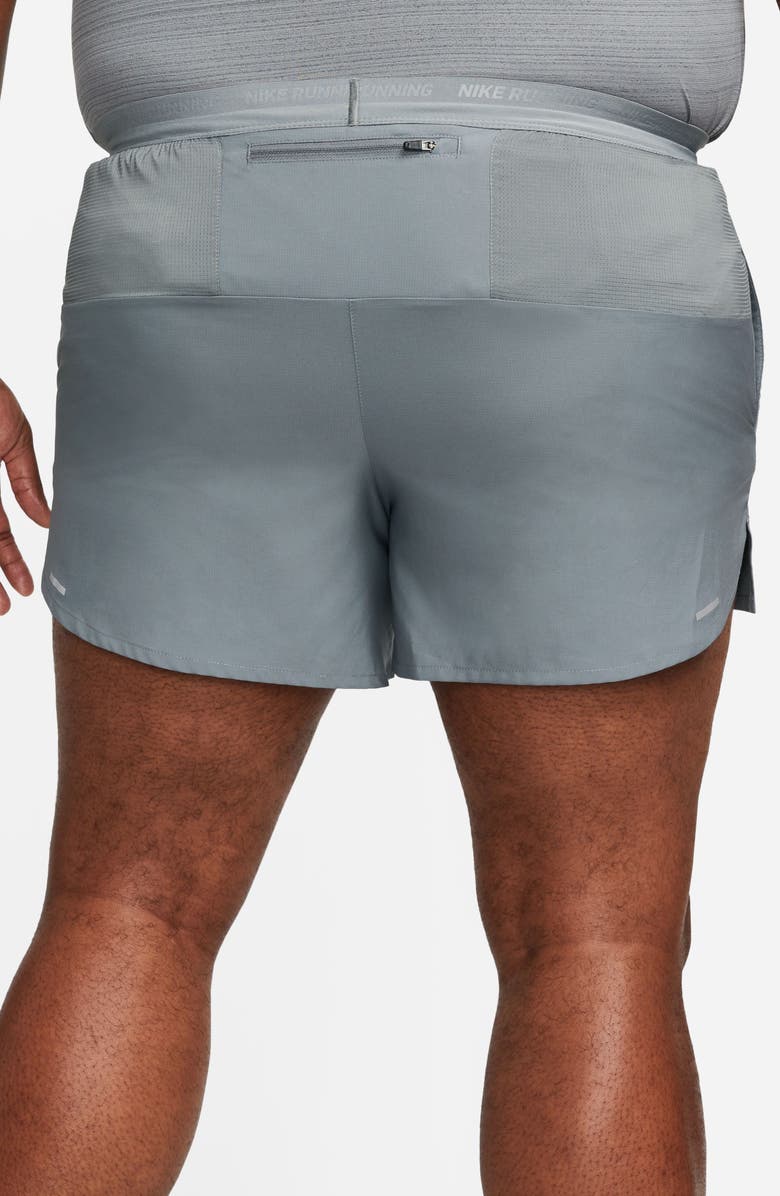 Nike Dri-FIT Stride 5-Inch Running Shorts, Alternate, color, Grey/ Black/ Reflective Silver