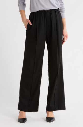 Vince Brushed Flannel Wide Leg Pull-On Pants