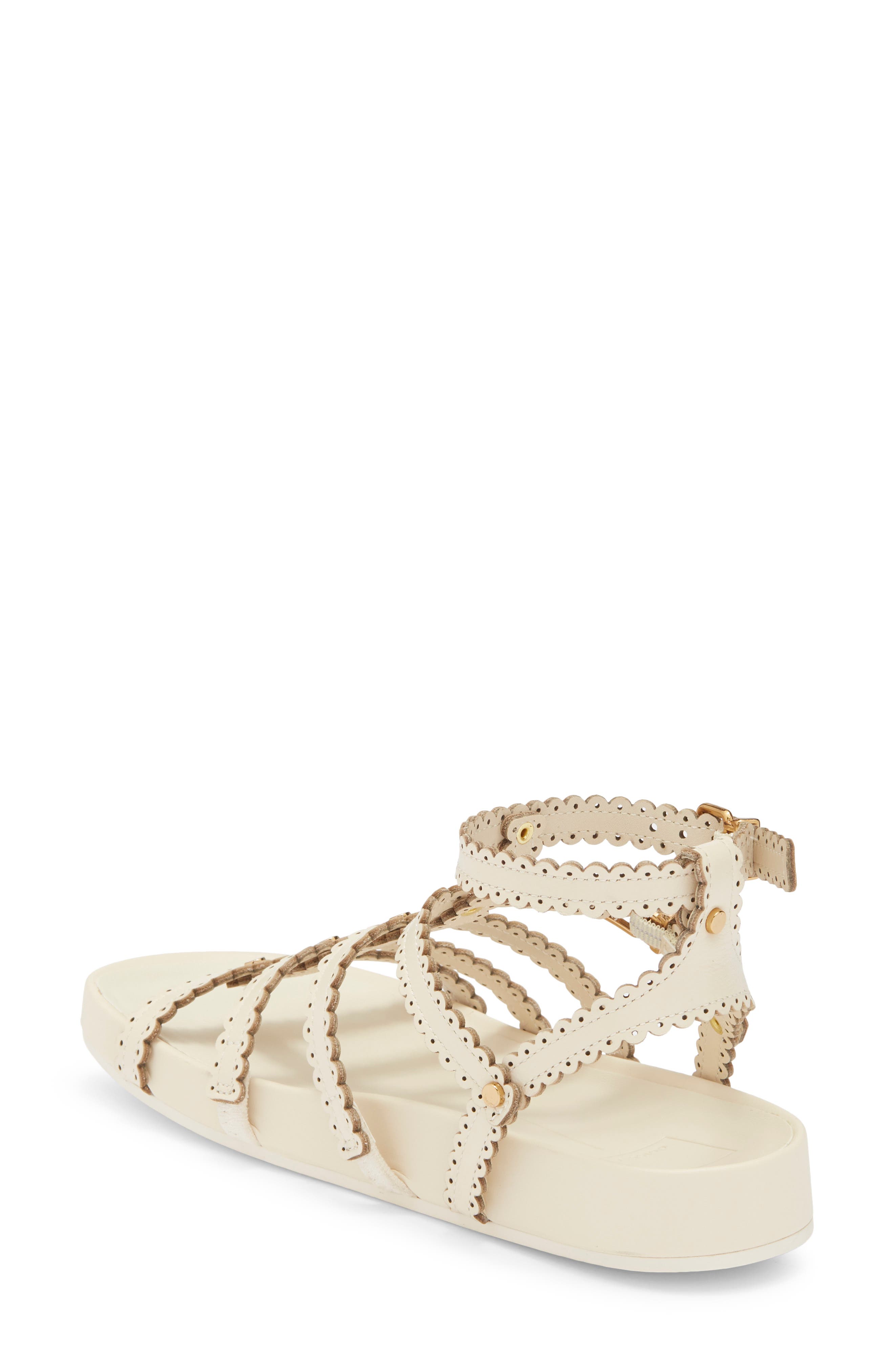 Susana Cage Sandal, Alternate, color, CREAM LEATHER