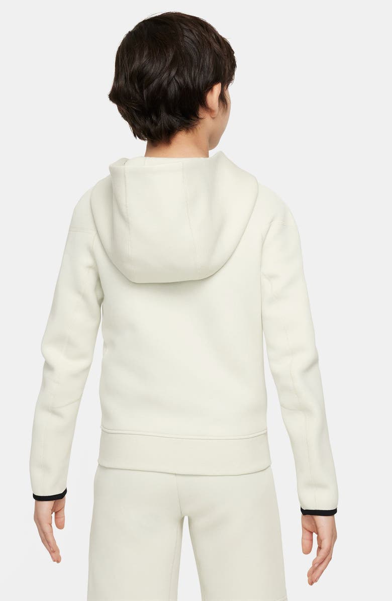 Nike Kids' Tech Fleece Full Zip Hoodie, Alternate, color, Sea Glass/ Black/ Black