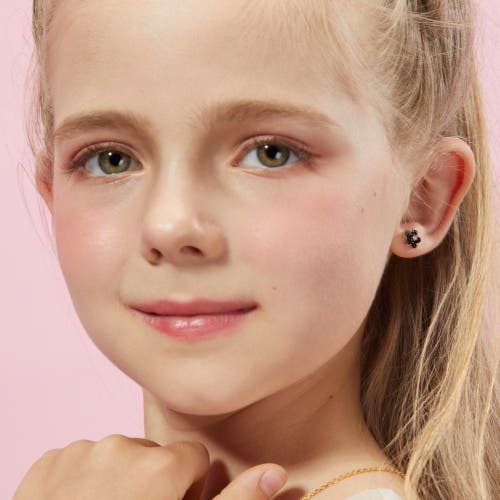 Anna Zuckerman Petit Daisy Earrings In Black