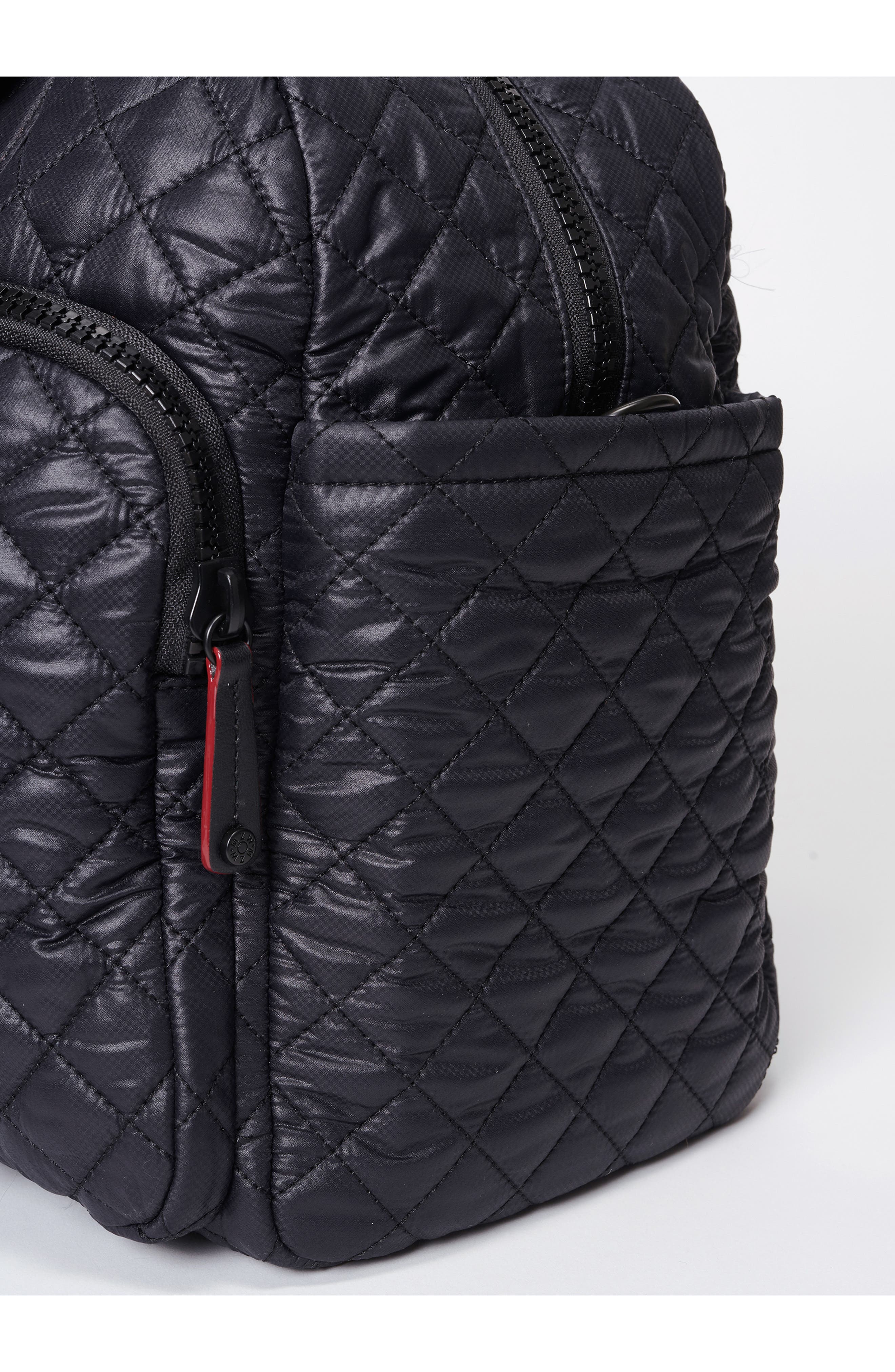 MZ Wallace Nik Quilted Nylon Duffle Bag, Alternate, color, Black