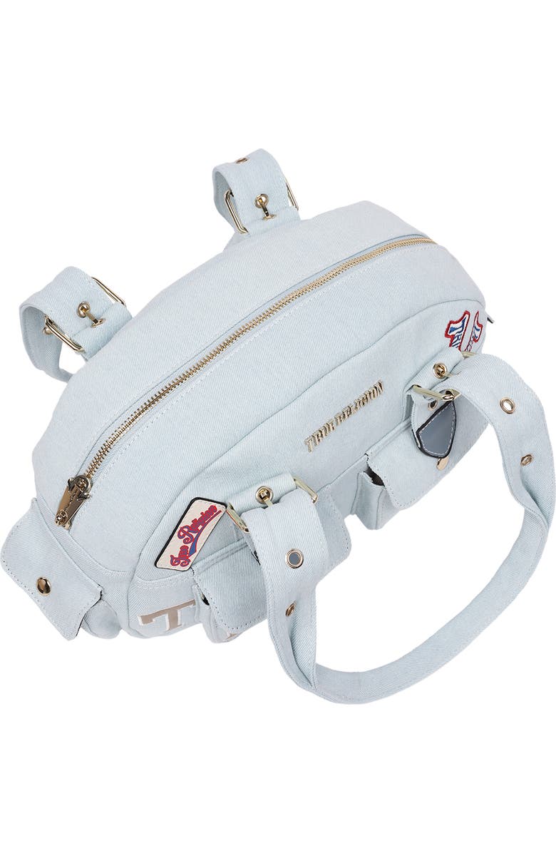 True Religion Multipatch Satchel Bag, Alternate, color, Light Blue