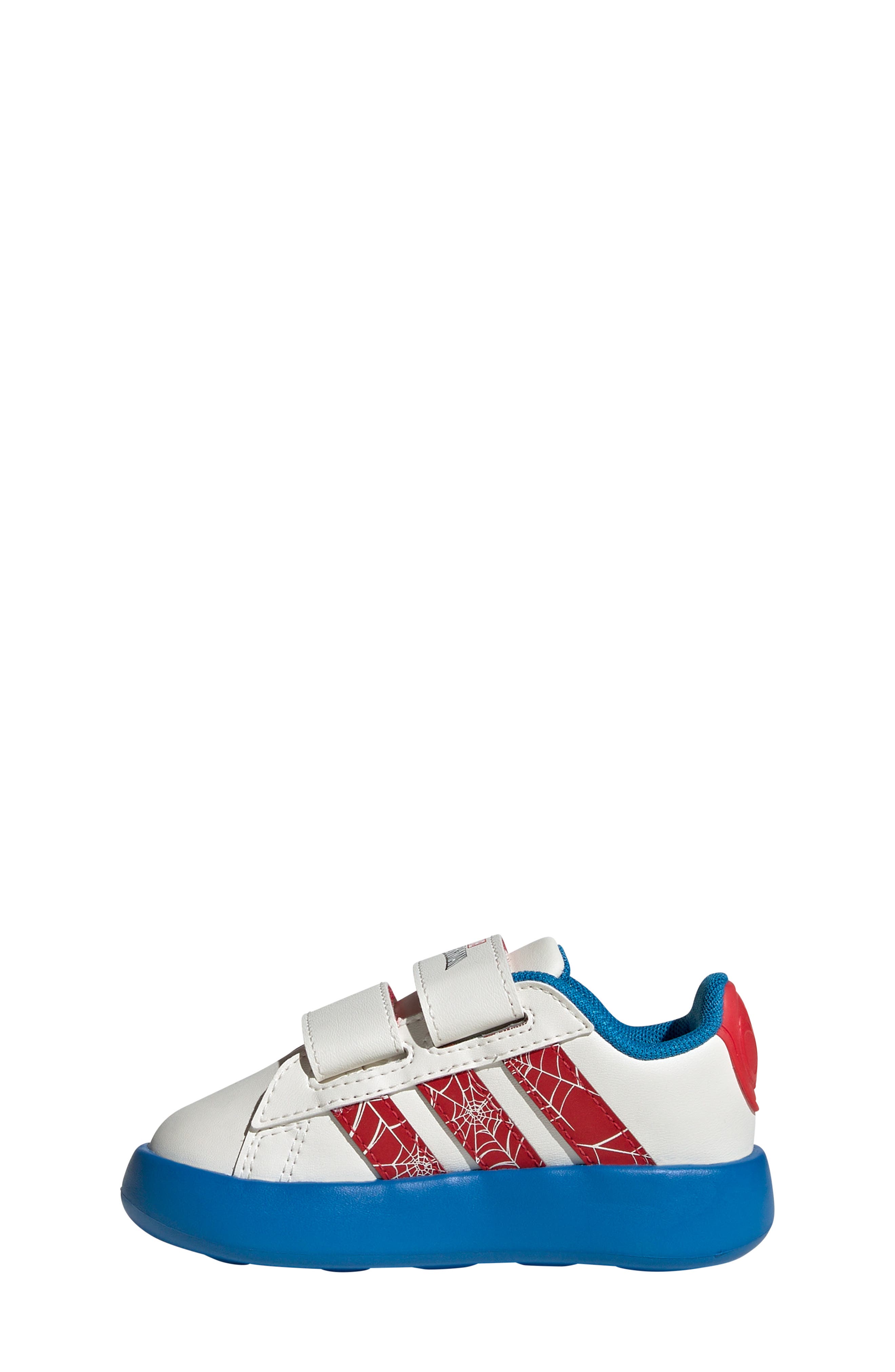 adidas x Marvel<sup>®</sup> Kids' Spider-Man Grand Court Sneaker, Alternate, color, Clowhi/Pur