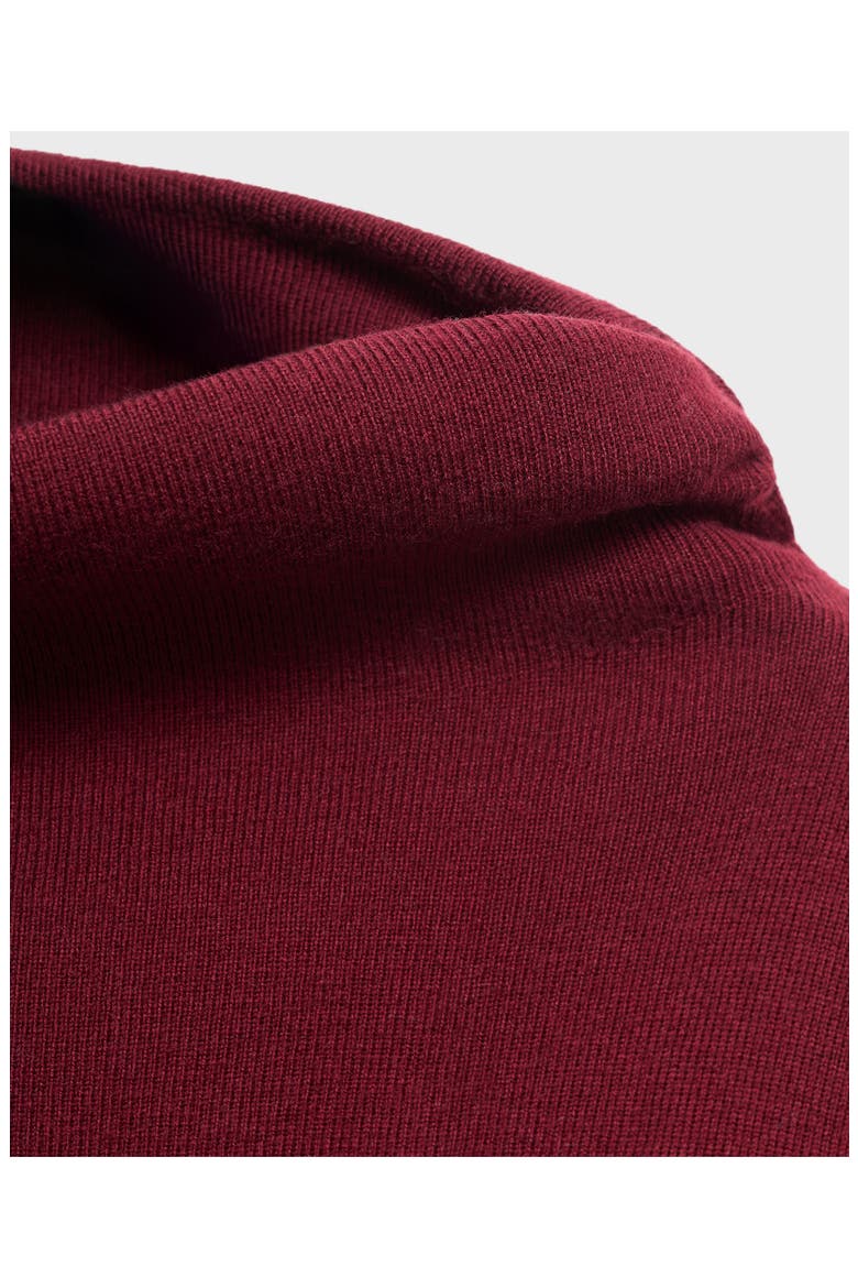 Ruched Off the Shoulder Sweater, Alternate, color, MAROON