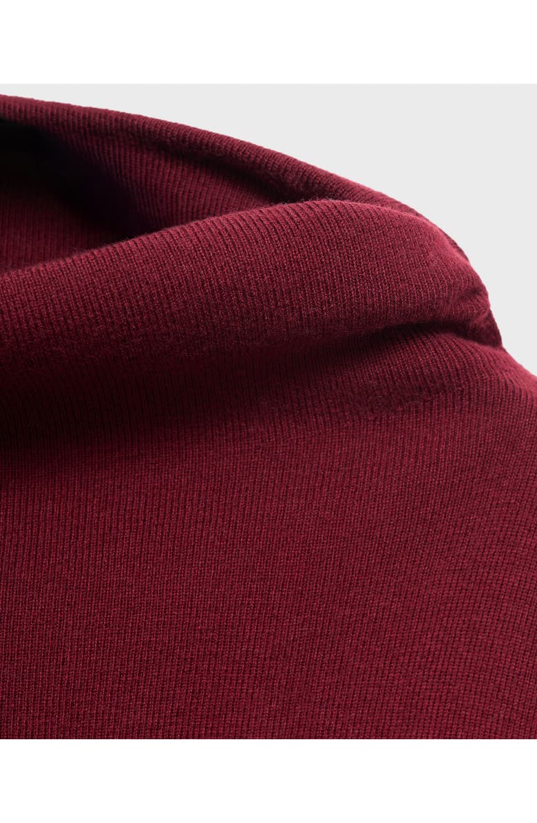 MANGO Ruched Off the Shoulder Sweater, Alternate, color, Maroon