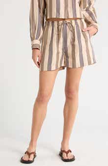 rag & bone Logan Drawstring Linen & Silk Beach Shorts